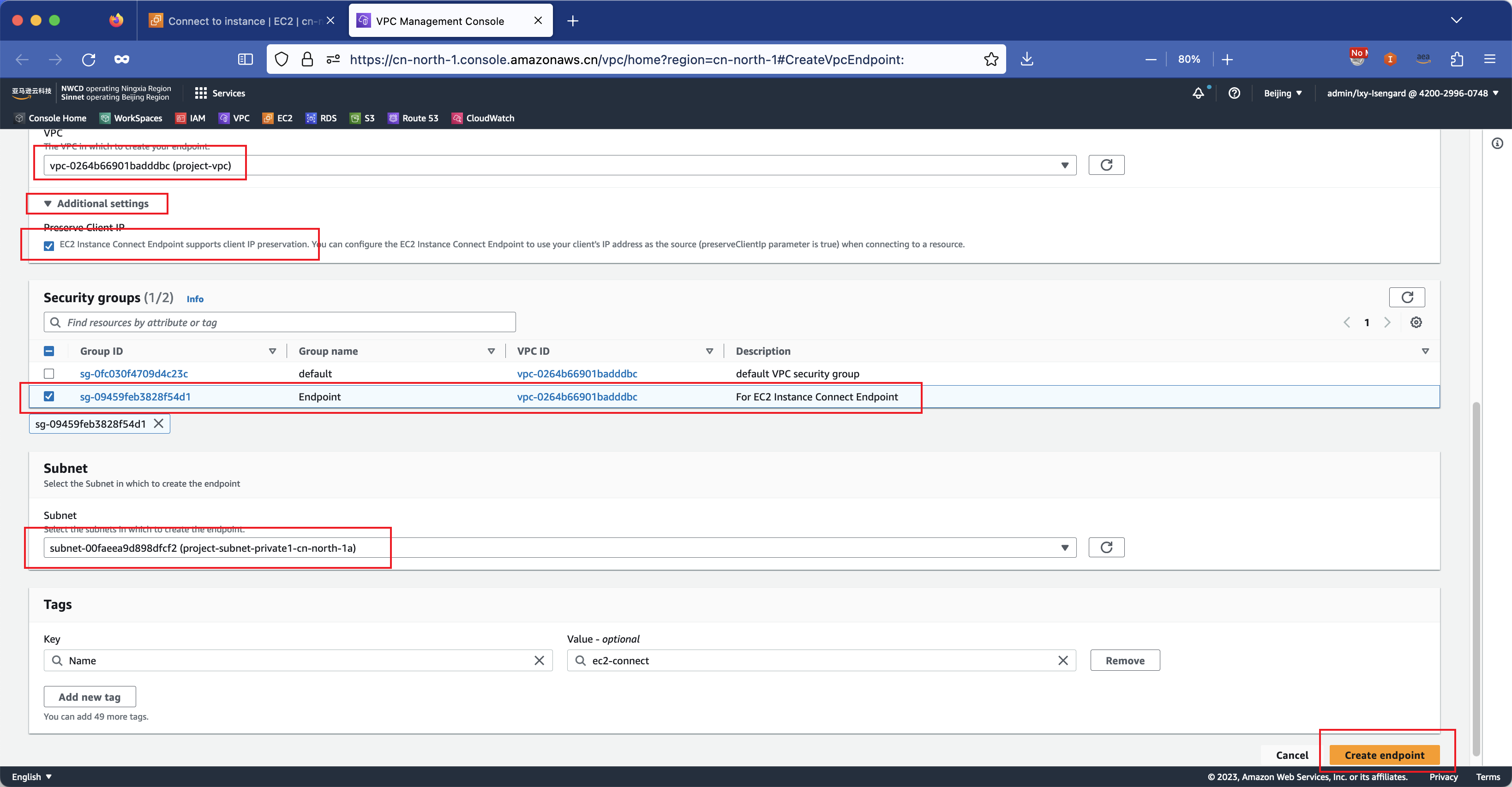 在AWS控制台上使用基于网页界面的EC2 Instance Connect功能连接到EC2的SSH 亚马逊云 第14张